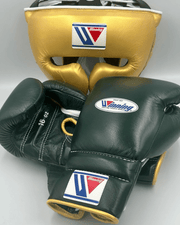Winning Gold/Green Boxing Set Lace-Up Gloves Training Bundle