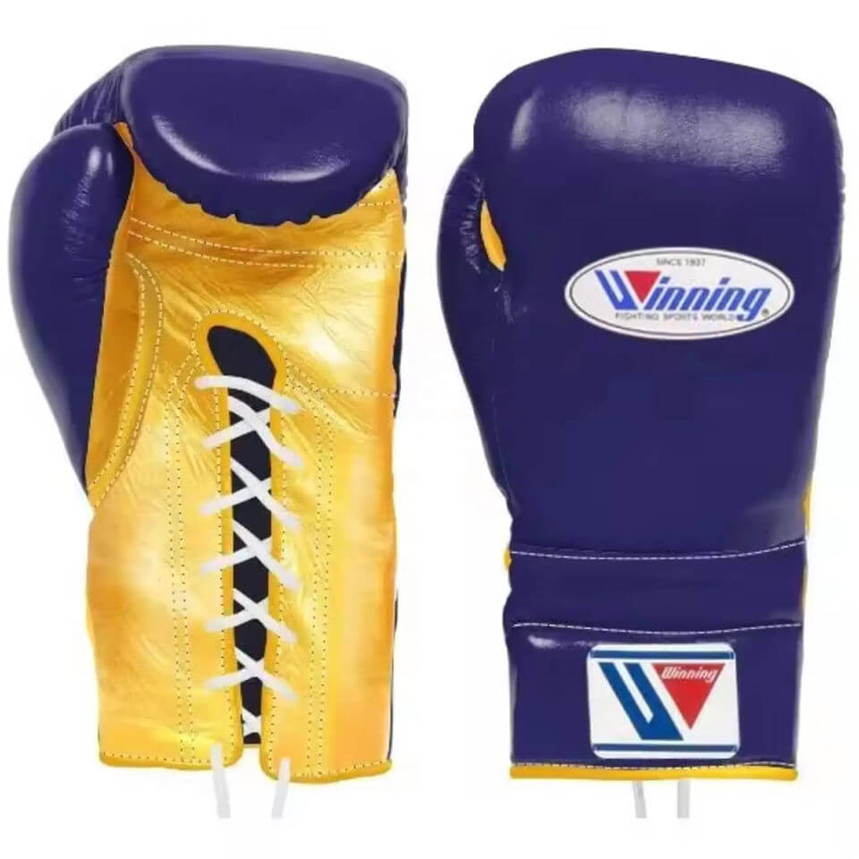 Winning Beginner Boxing Set Gold/Purple Gloves Training Kit Gloves View