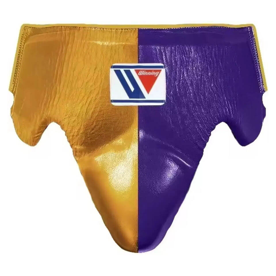 Winning Beginner Boxing Set Gold/Purple Gloves Training Kit Groinguard View