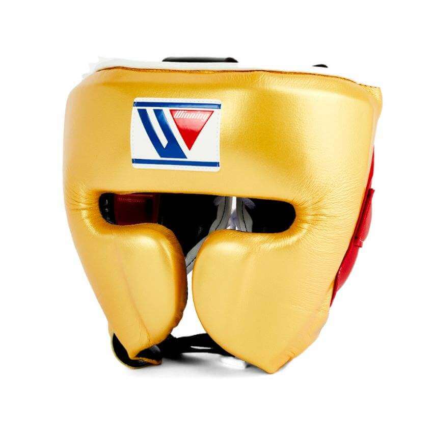 Winning Boxing Set Gold/Red Gym Training Headguard View