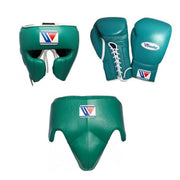 Winning Full Gear Boxing Set Green 14oz Gloves Training Pack