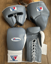 Winning Boxing Gloves Set Grey/White Great Value Training Pack