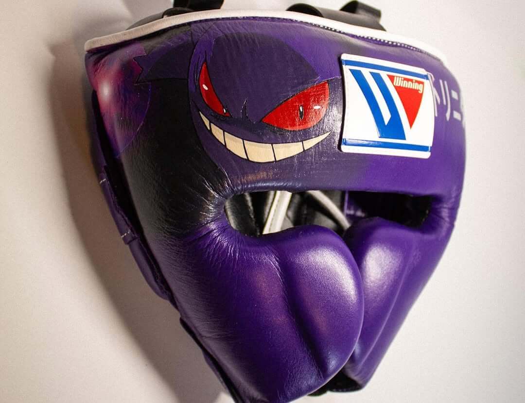 Winning Complete Boxing Set Purple Headguard View