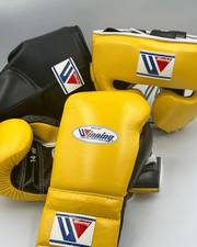 Winning Leather Boxing Set Yellow/Black Custom Training Collection