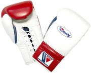 Winning White/Red/Blue Boxing Gloves Premium Gym Training Pair