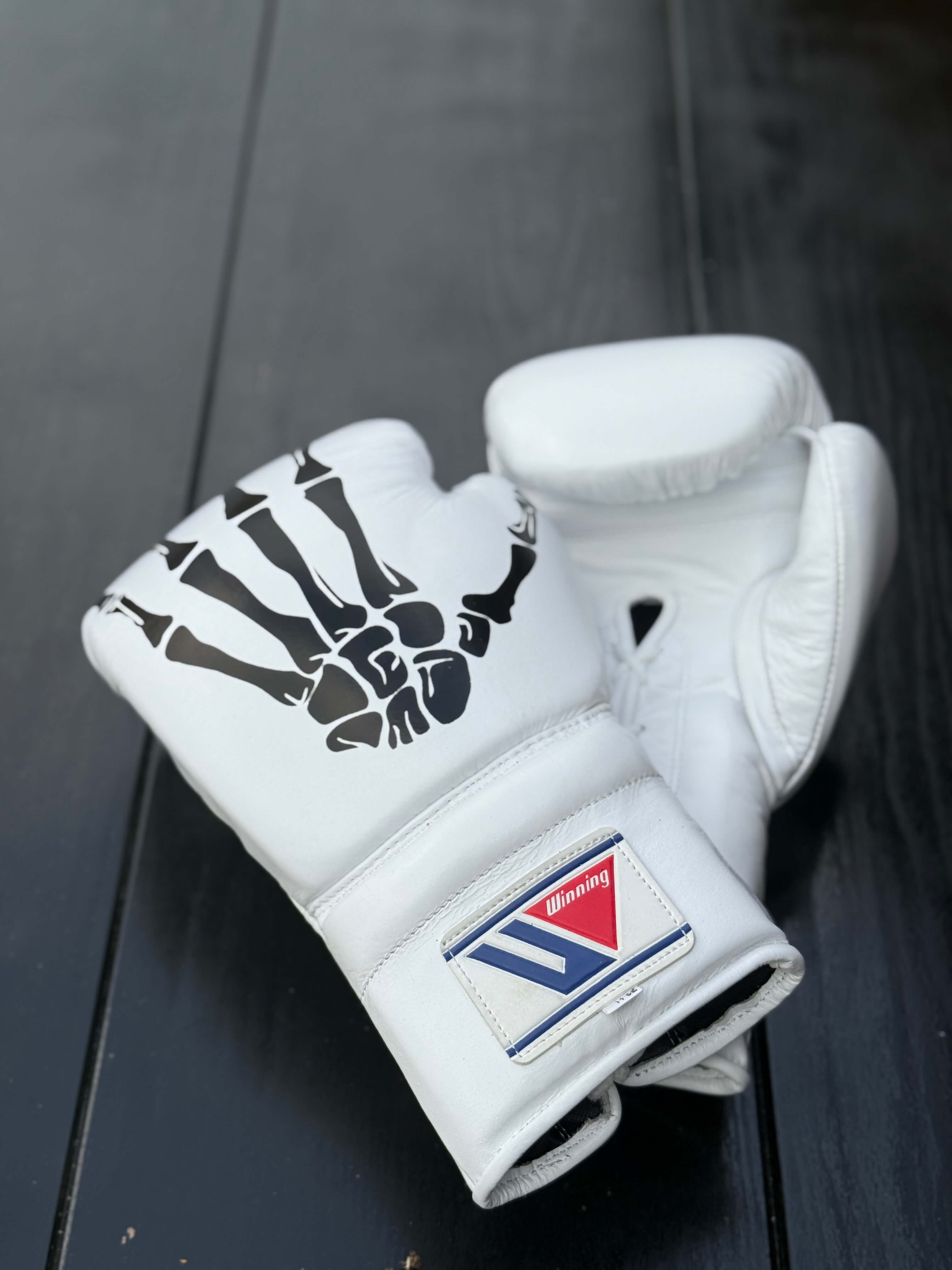 winning boxing gloves white skeleton style best or sparring and training sessions