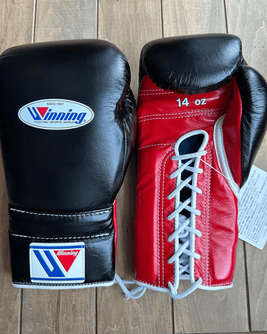 Winning Black/Red Boxing Gloves Beginner Friendly Training Gloves