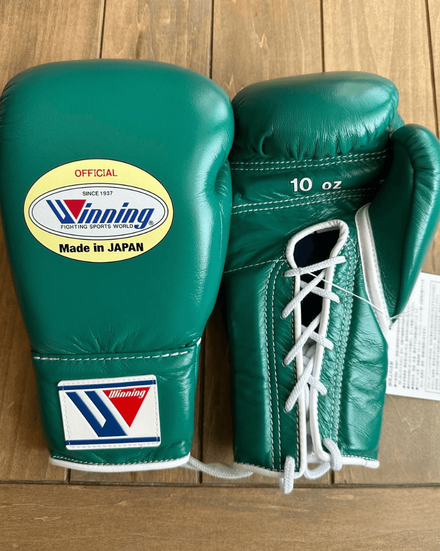Winning Green 14oz Boxing Gloves High Quality Gym Gloves