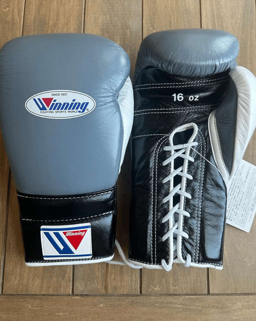 Winning Grey/Black/White Boxing Gloves Women Fitness Training Gloves