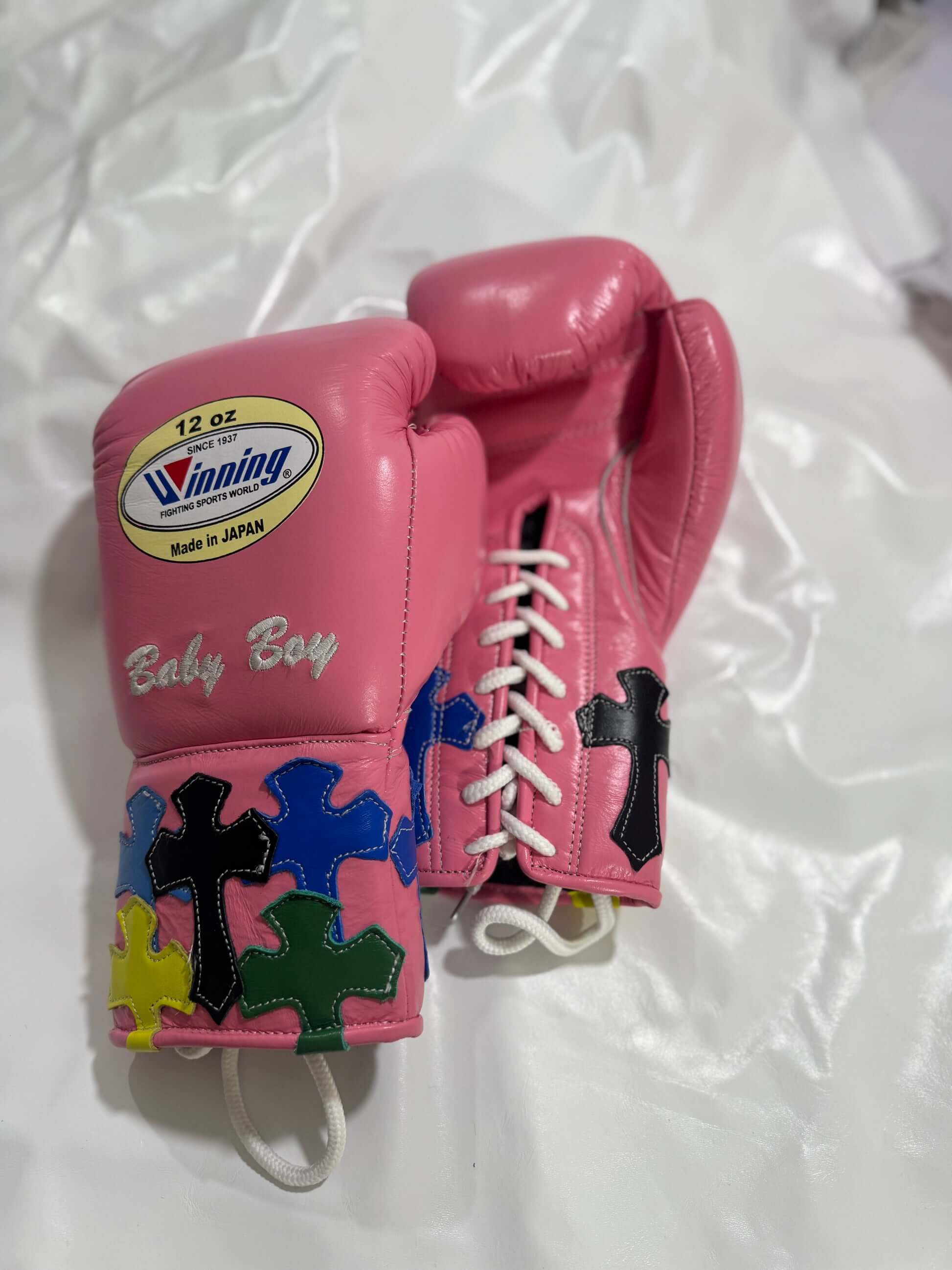 Winning Pink 14oz Boxing Gloves Custom Sparring Gloves