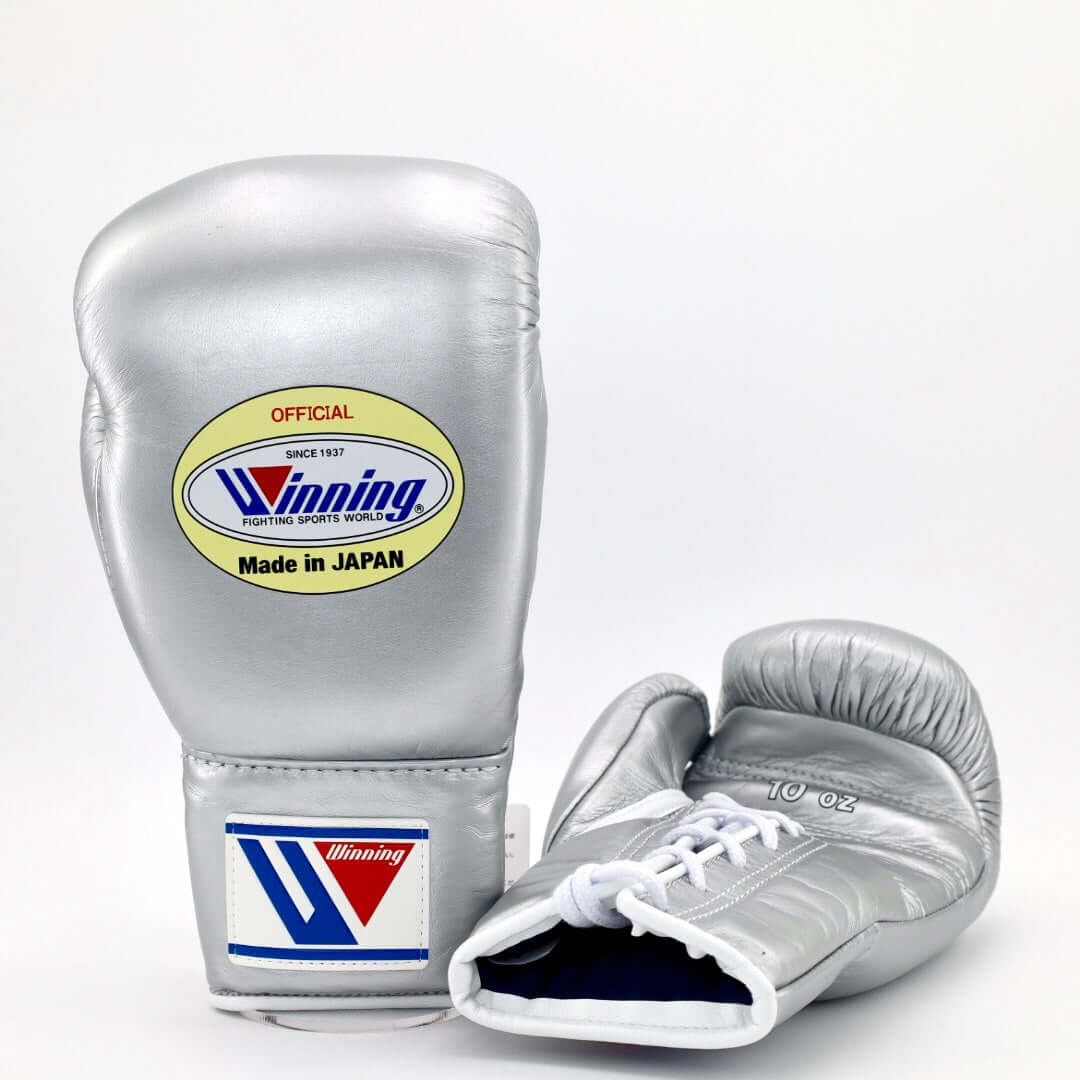 Winning Silver 14oz Boxing Gloves Custom Sparring Gloves