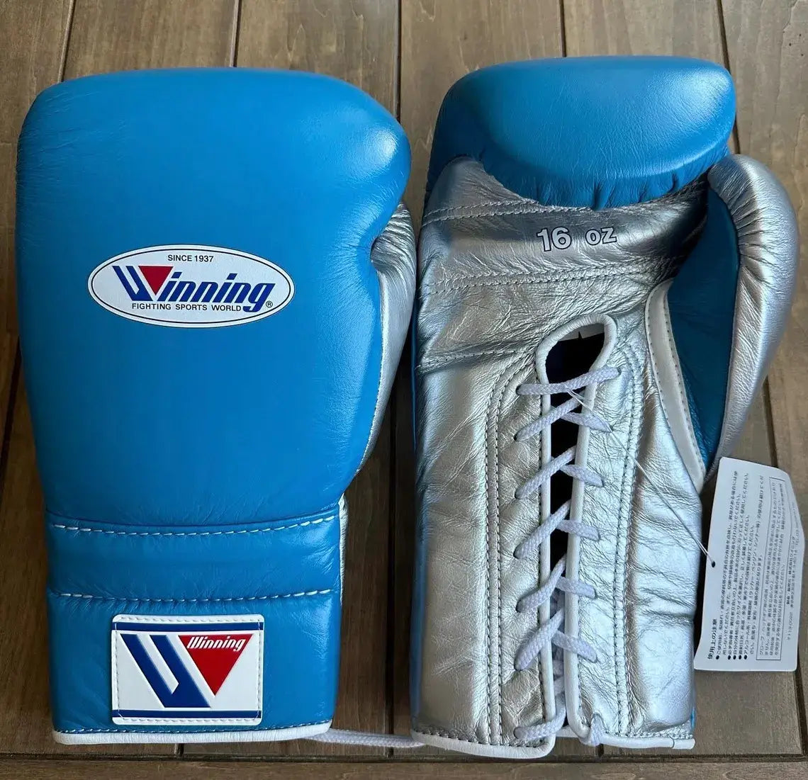 Winning Sky-Blue/Silver Boxing Gloves Beginner Friendly Training Gloves