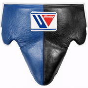 Winning Blue/Black Groin Guard Close Up Detail View