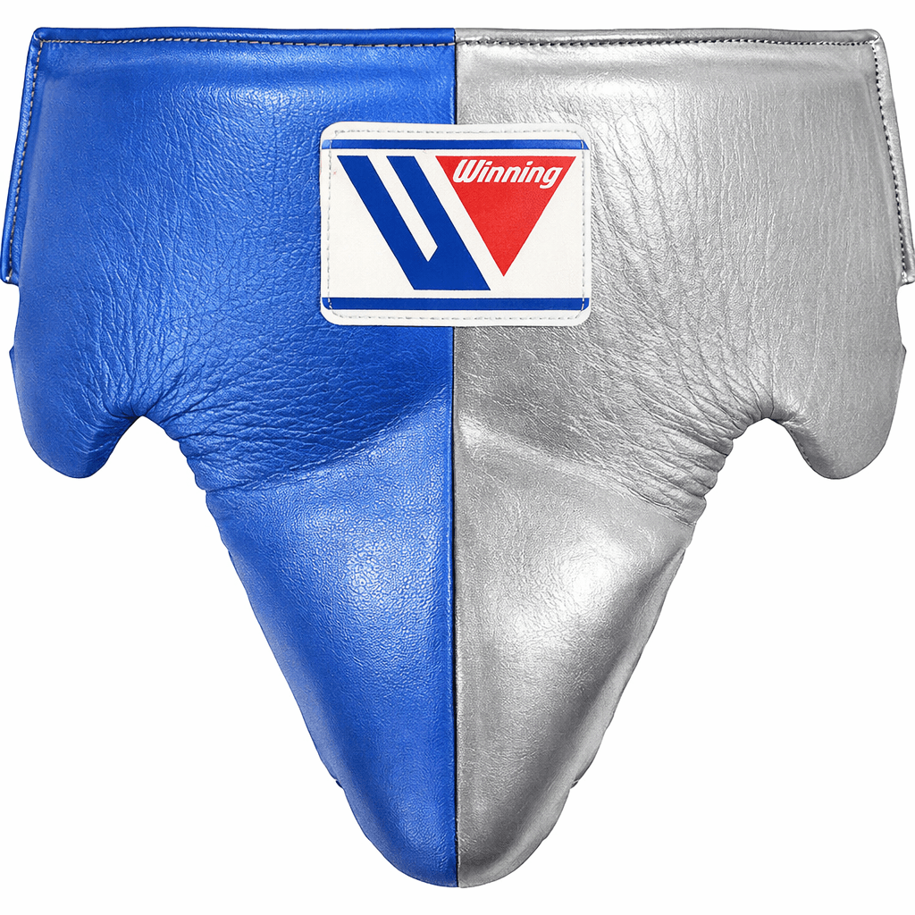 Winning Blue/Silver Groin Protector Premium Training Guard