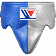 Winning Blue/Silver Groin Protector Premium Training Guard