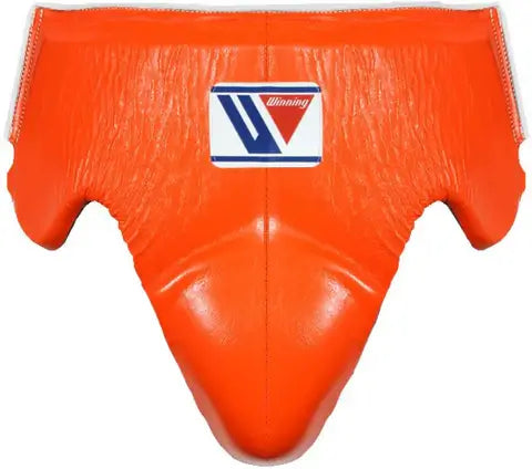Winning Orange/White Groin Protector Durable Gym Training Gear