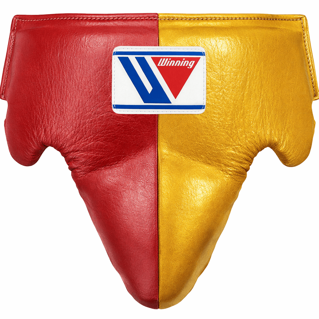 Winning Red/Gold Groin Guard Secure Fit Boxing Protection