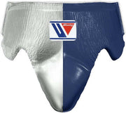 Winning Silver/Dark-Blue Leather Groin Guard Classic Training Gear