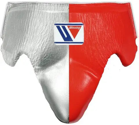 Winning Silver/Red Groin Protector Heavy Duty Training Guard