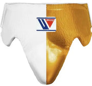 Winning White/Gold Leather Groin Guard Classic Training Gear