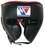 Winning Black/Red Leather Headgear Classic Design Training