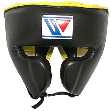 Winning Black/Yellow Headgear Premium Quality Boxing Protection