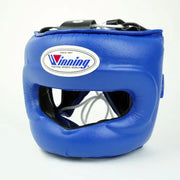 Winning Headgear Blue on Boxer Training Action Shot Protection