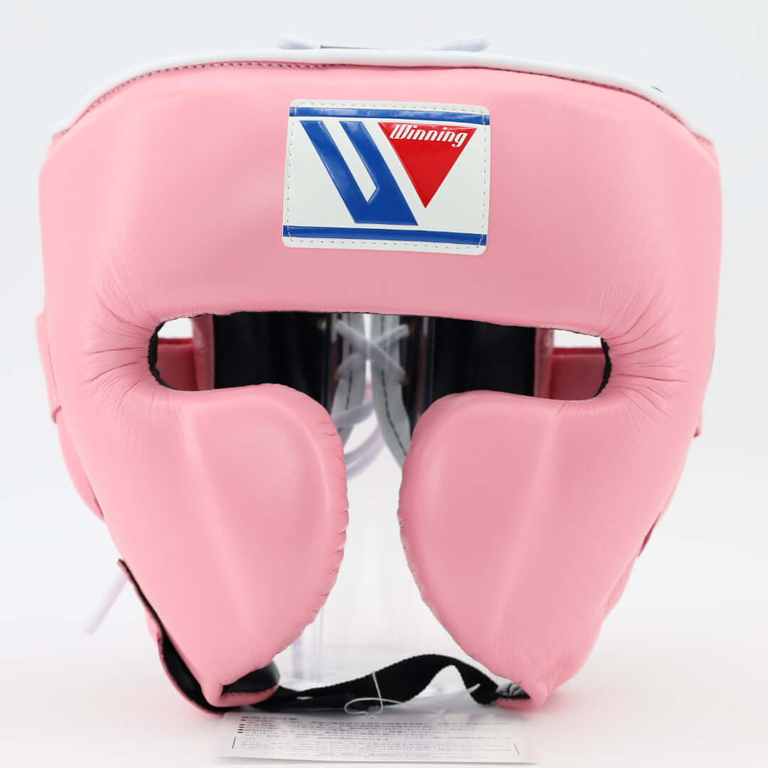 Winning Pink Leather Headgear Custom Fit Boxing Headguard