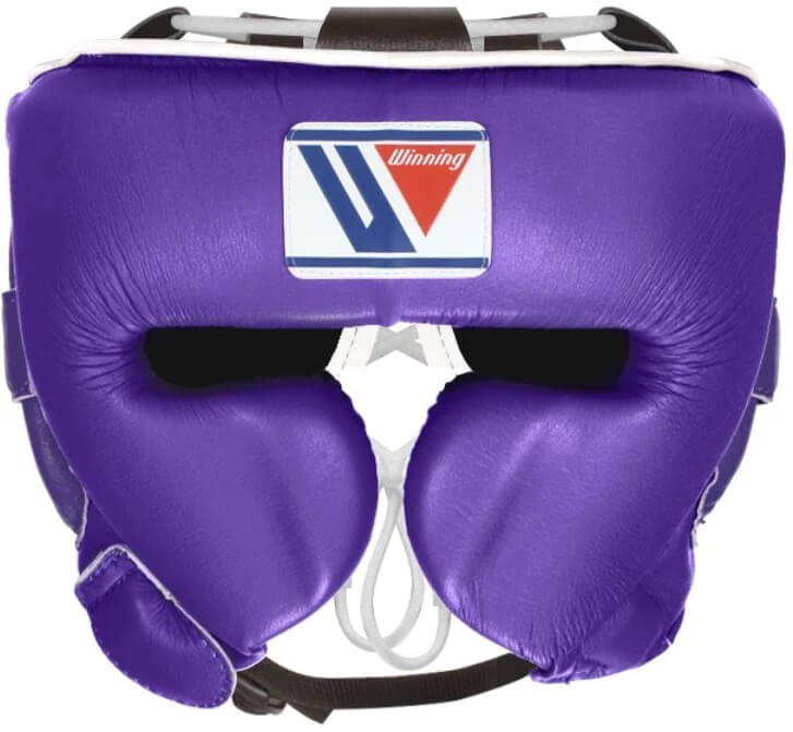 Winning Purple Boxing Headguard Secure Fit Training Headgear