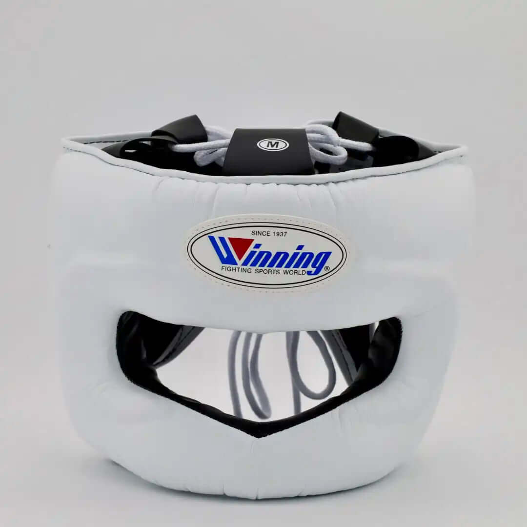 Winning White Boxing Headguard Secure Fit Training Headgear