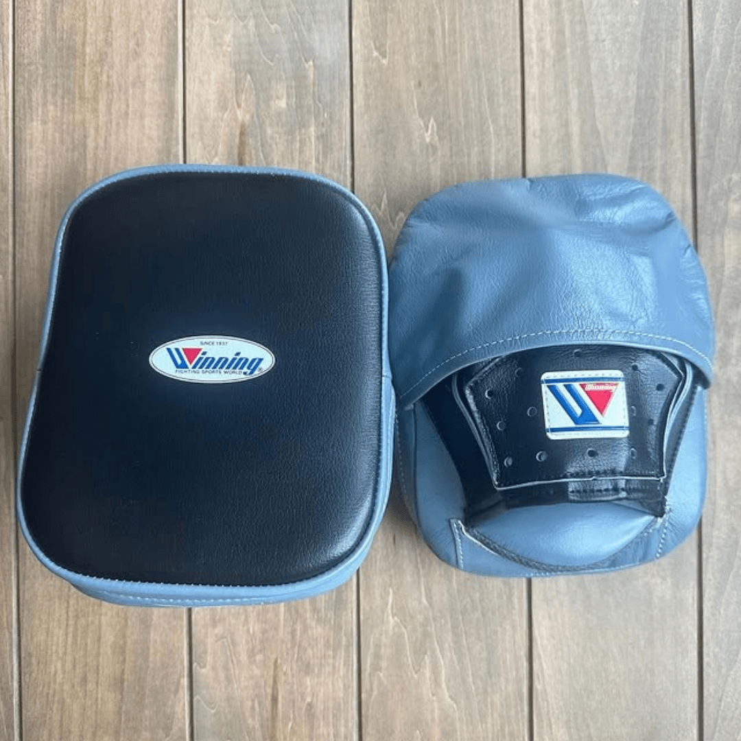 Winning Grey/Black Punching Mitts Professional Training Mitts
