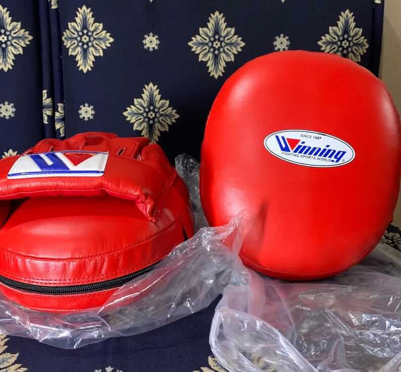 Winning Red Punching Mitts Premium Heavy Duty Training Mitts