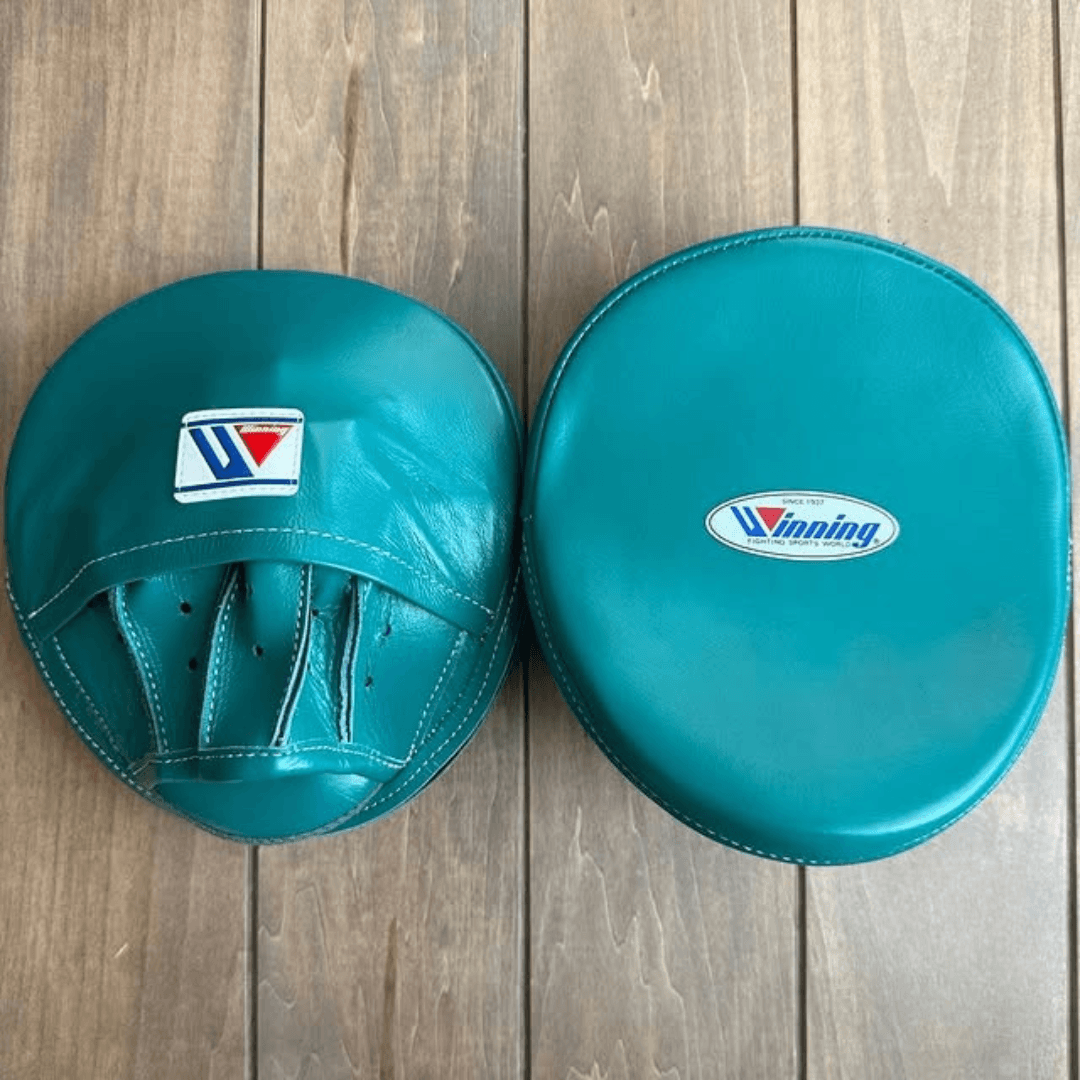 Winning Teal Punching Mitts Premium Sparring Mitts