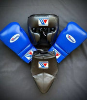 Winning Boxing Gloves Set Black/Blue Great Value Training Pack