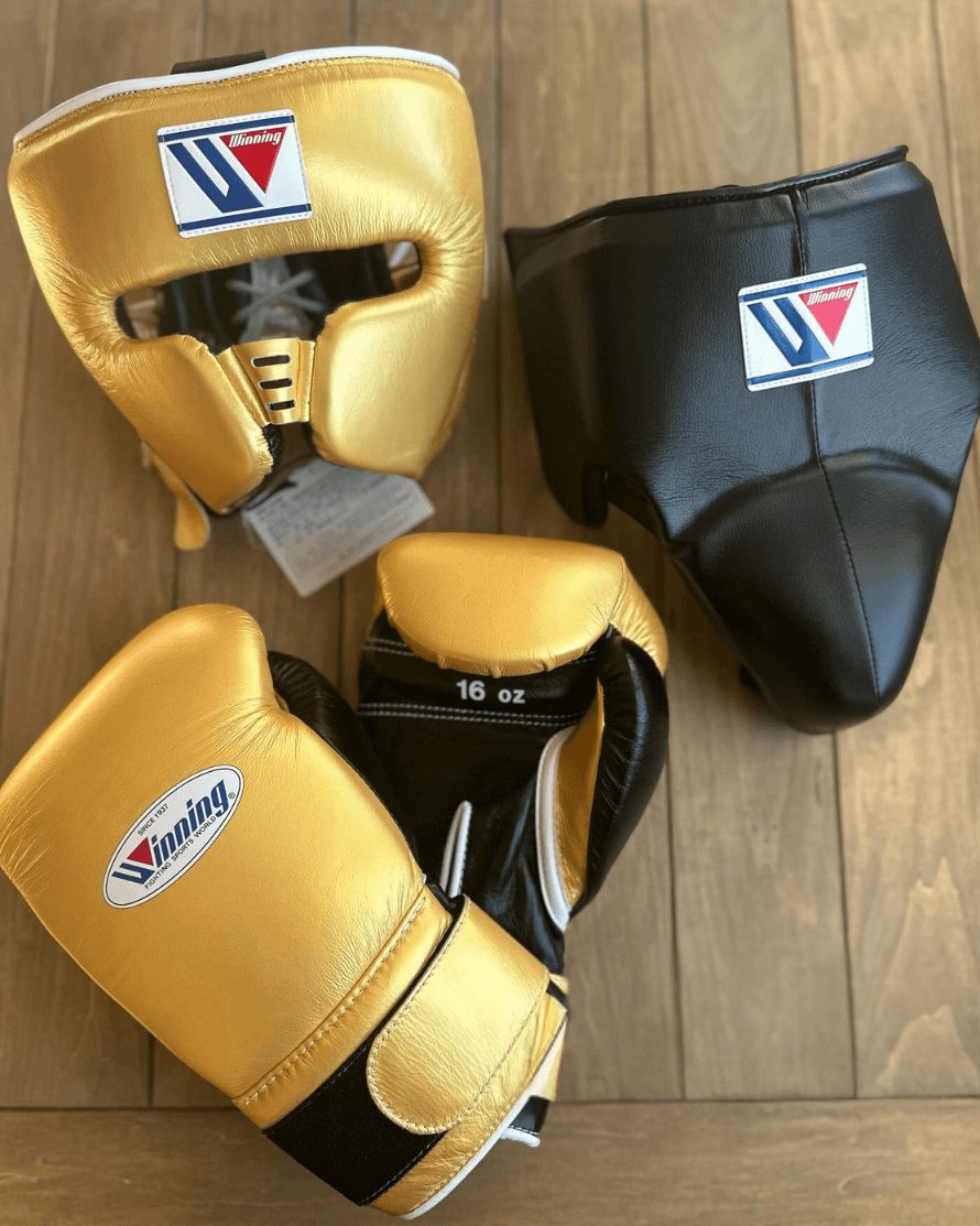 Winning Black/Gold Complete Boxing Set Customizable Training Bundle