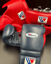 Winning Dark-Blue/Red Boxing Set Heavy Duty Gloves Training Collection