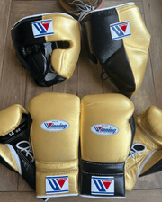 Winning Affordable Gloves Set Gold/Black Lace-Up Complete Bundle