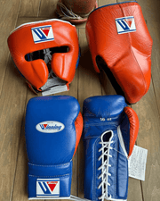 Winning Orange/Blue Boxing Set 14oz Gloves Full Gear Pack