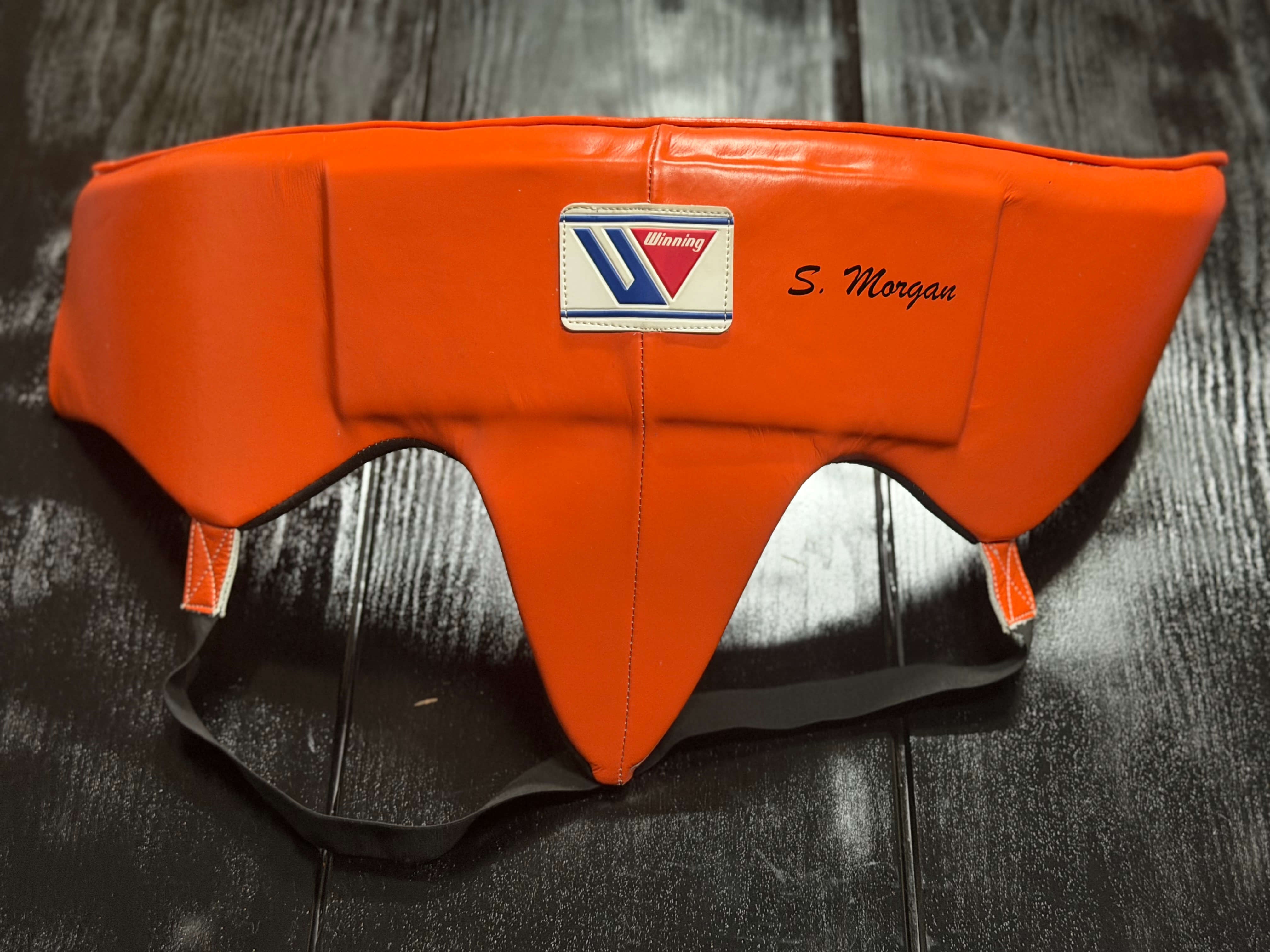 Winning Boxing Sets Orange Leather Groinguard
