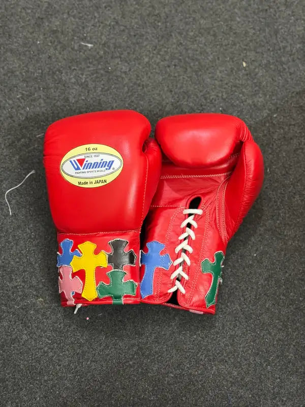 Winning Red Boxing Set Fitness Training Gloves 