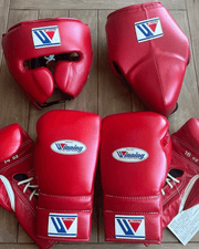 Winning Full Gear Boxing Set Red 14oz Gloves Training Pack