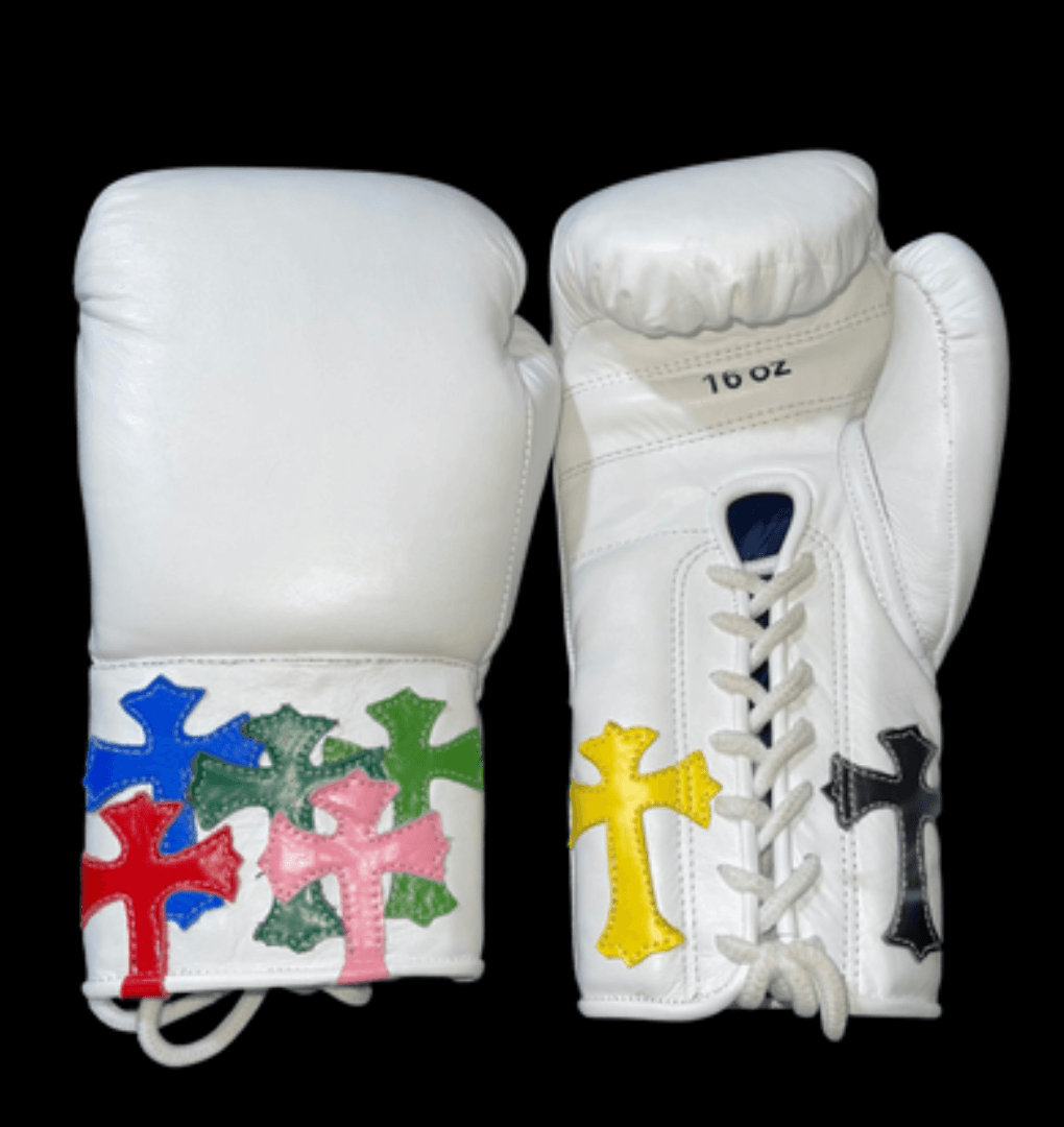 Winning White Full Boxing Set Gloves 