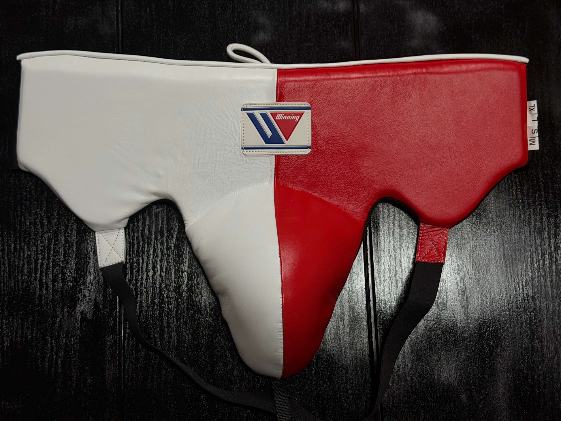 Winning Boxing Sets White/Red Leather Groinguard