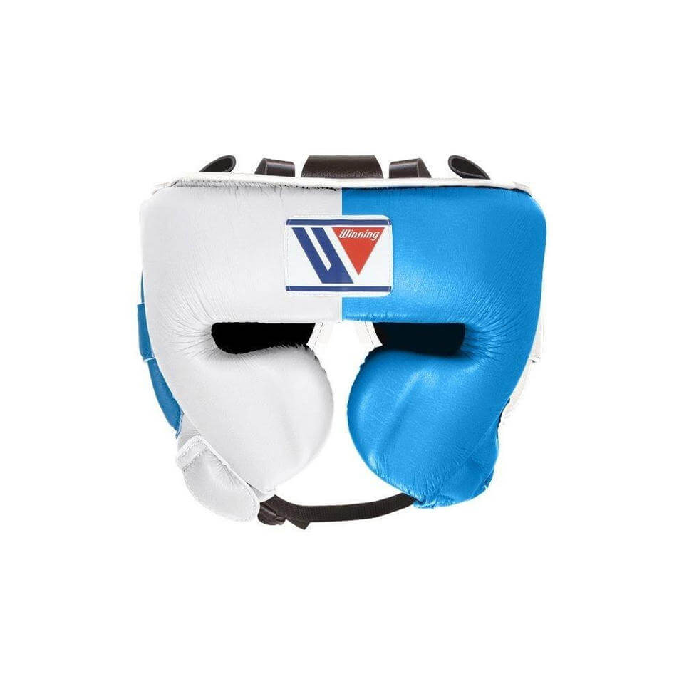 Winning Sparring Boxing Set White/Sky-Blue Headguard
