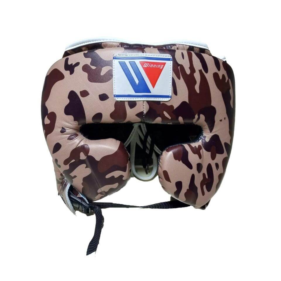 Winning Brown/Orange Boxing Set Heavy Duty Headguard