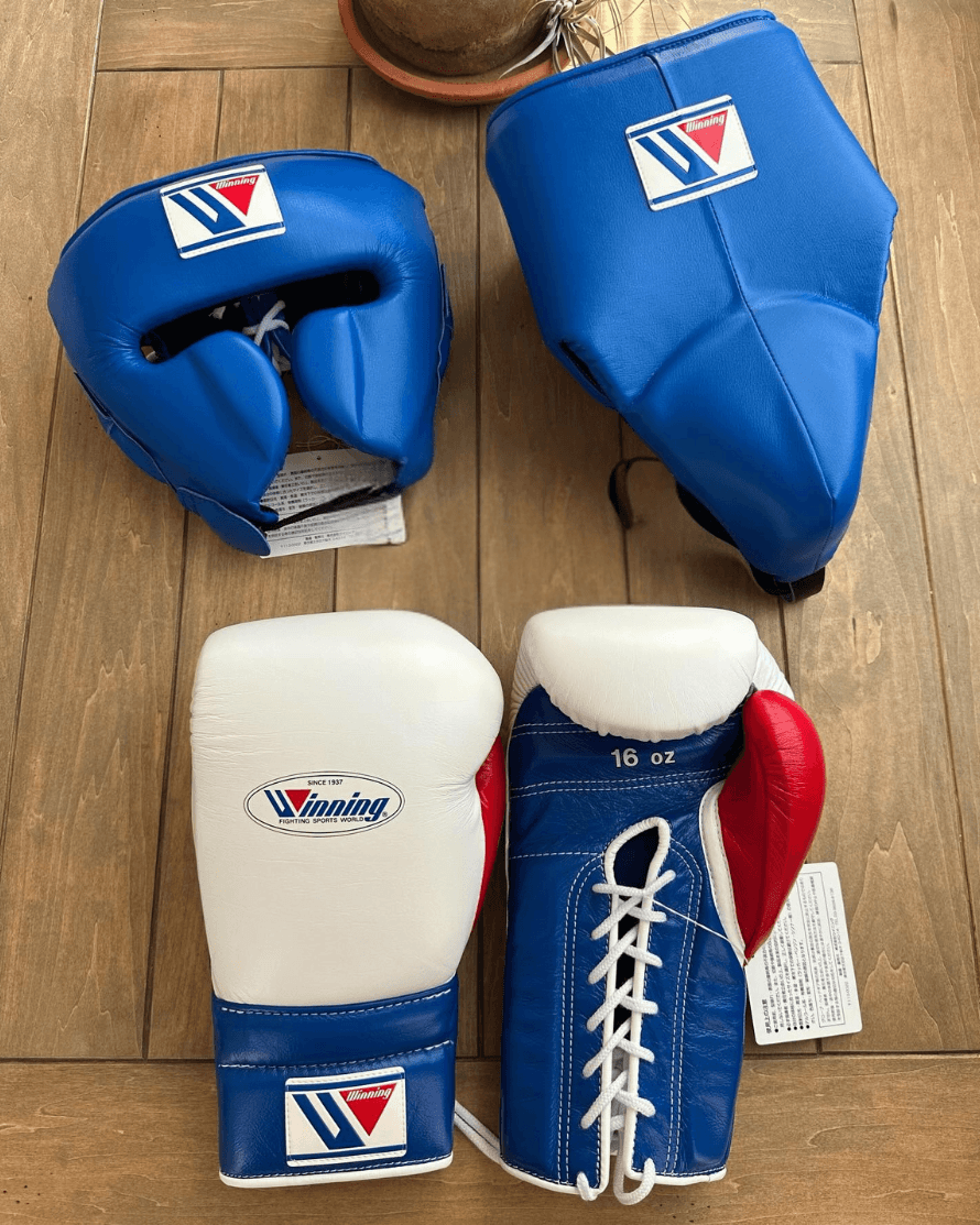 Winning Blue/White/Red Complete Boxing Set Customizable Training Bundle