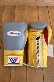 Budget Winning Style Training Boxing Gloves Grey/Gold/Red custom 16oz