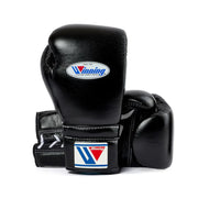 Winning boxing gloves Black lace up high quality sparring gloves