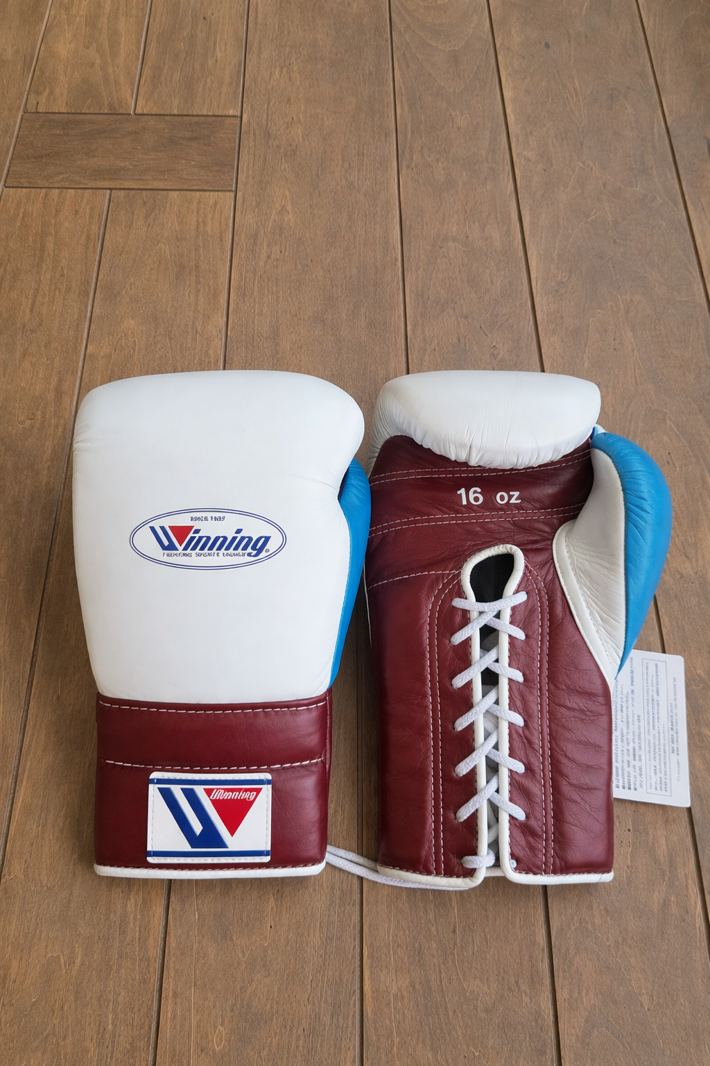 Winning boxing gloves White/Purple/Blue professional sparring and training gear