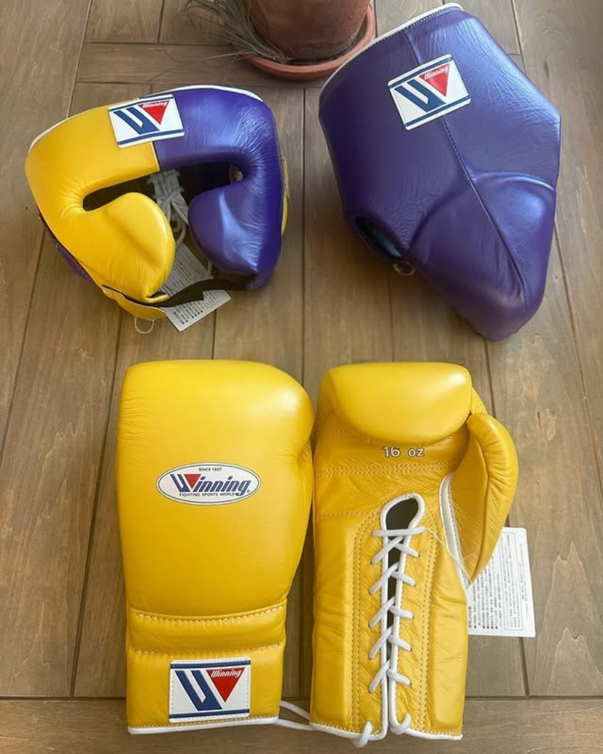 Winning Training Gloves Set Yellow/Purple Customizable Bundle